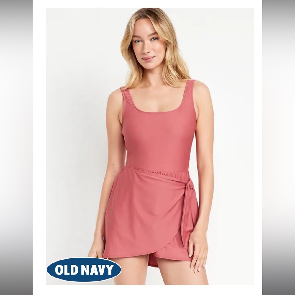Old Navy side tie swim dress